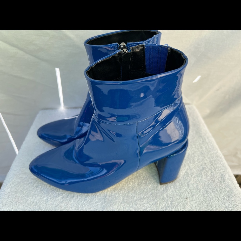 FSJ Royal Blue Patent Boots